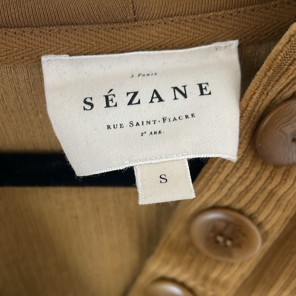 Sezane - worn once, 3/4 sleeve corduroy hoodie. - Picture 2 of 8